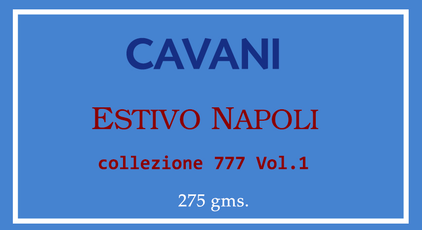 Estivo Napoli collezione 777/VOL.1